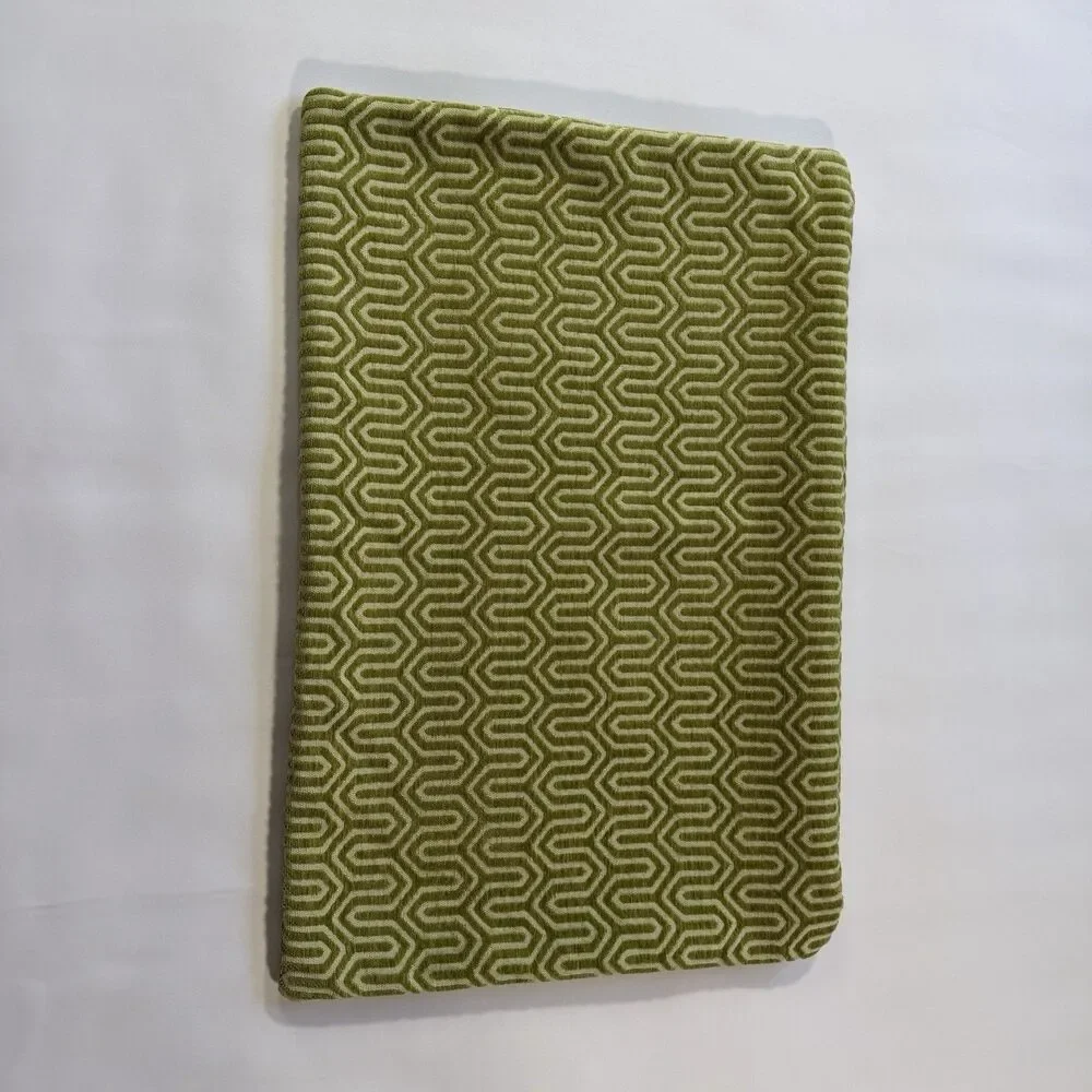 World Market Geometric Green Throw Pillow Case 14x20 Rectangle Boho Style